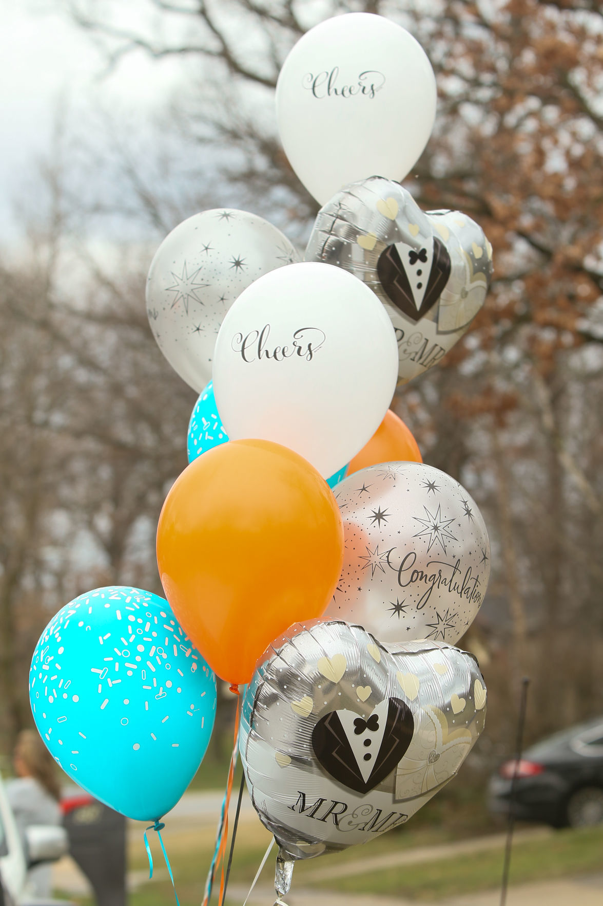 Nicole Matusik and Tim Bodnar host a drive-up wedding